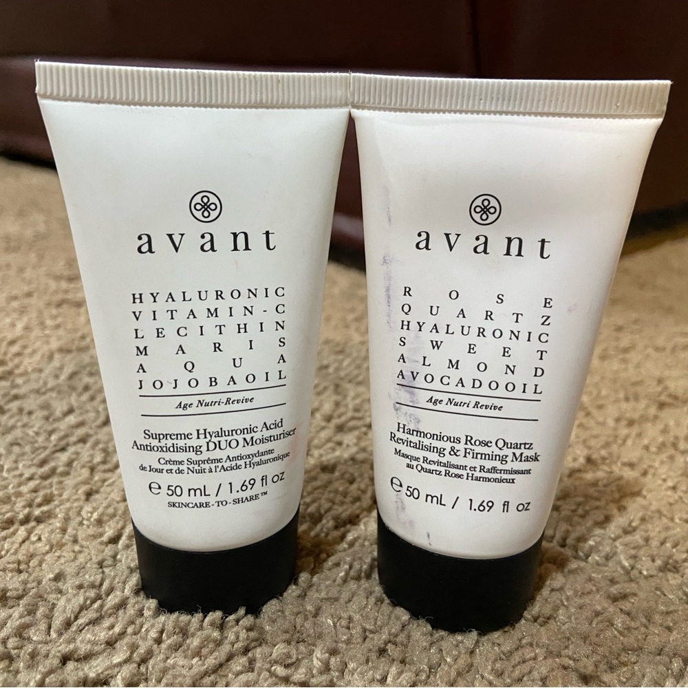 AVANT Lot Of 2 Supreme Hyaluronic Acid Duo Moisturizer Firming Mask 50mL Sealed
